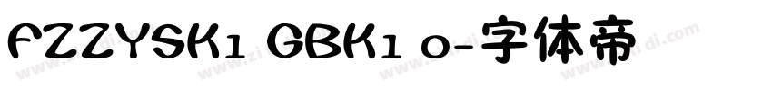 FZZYSK1 GBK1 0字体转换